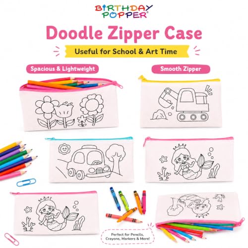 Image of Birthday Popper Birthday Return Gift for Kids Colour-in Pouches, Set of 20