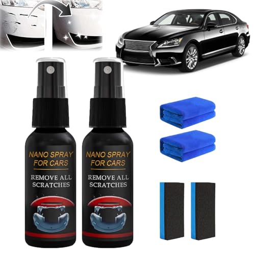NurafixAuto Spray Kratzer Entfernen Quick Effect Coating Agent Auto-Beschichtungs- Sprays für Glanz und Schutz NurafixNano-autospray Auto Kratzer Entferner Remove All Scratches (2pcs)