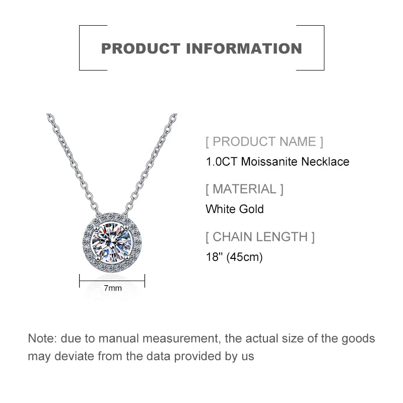 0.3CT Round Cut Solitaire Moissanite Necklace for Women,Dainty 14K Gold Bezel D Color Moissanite Pendant Necklace,Fashion Jewelry Gift for Her2