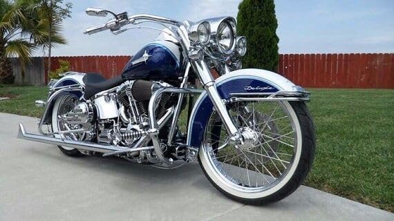 Atlas Brand 21" inch Front Slim 18’’inch Back Slim Motorcycle Whitewalls Tire Insert Trim Set x4