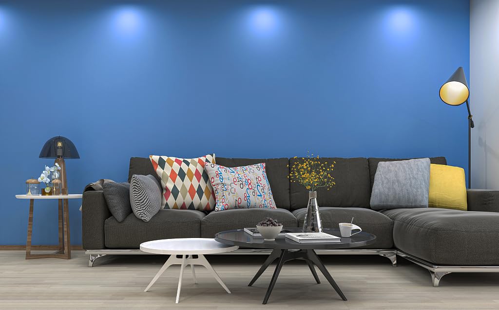Carta da parati blu da 40 x 1000 cm, per camera da letto, facile da staccare, carta da parati blu per bagno, cucina, carta da parati per affittuari, rimovibile in vinile, autoadesiva, opaca