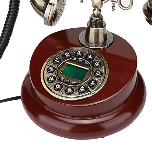 Teléfono fijo retro vintage con cable cerámico miniatura 7