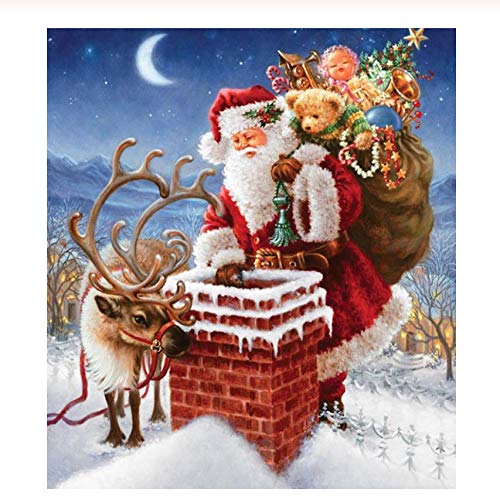 Preisvergleich Produktbild Puzzle Puzzle 1000 Stück Weihnachtsmann und Kitz Erwachsene Freizeit Unterhaltung Kinder Lernspielzeug Weihnachtsdekoration