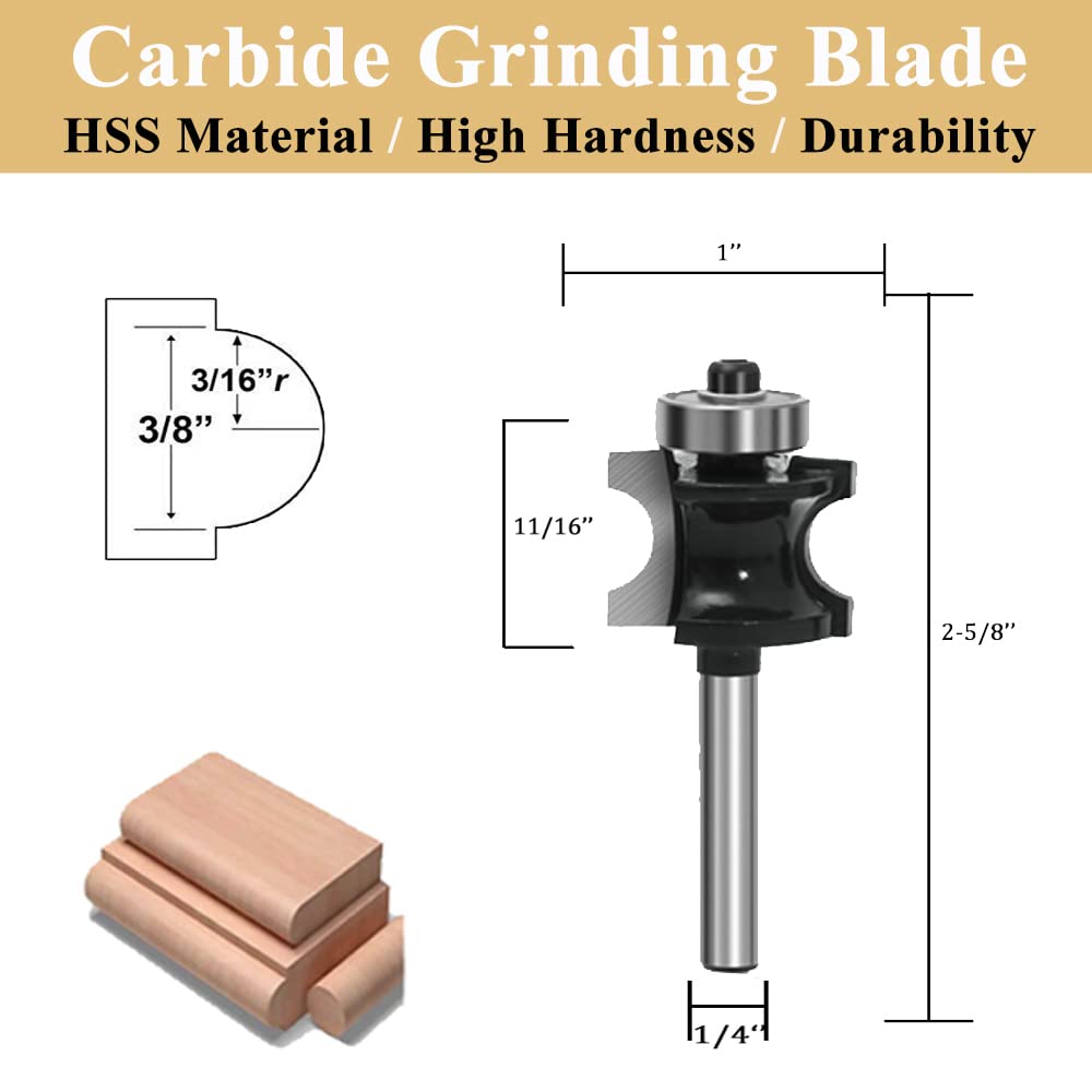 MAYLINE 1/4 Inch Shank Router Bit Set 5 PCS - Image 3