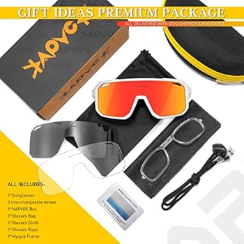 KAPVOE Gepolariseerde fietsbril MTB-bril Mountainbike-bril Heren Dames Fietsen Bril Sportzonnebril Fietsen Rijden Bril MTB-goggles Fietsbril Hardlopen Wegfiets Zonnebril Paars