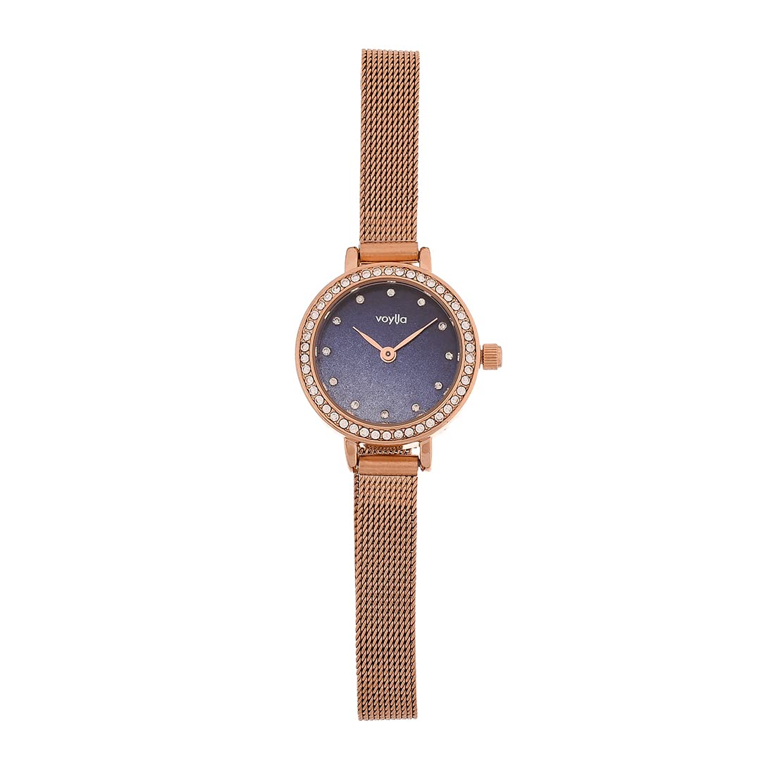 Voylla Midnight Blue Embellished Dial Bracelet Style Straps Analogue Quartz Movement Ladies Watch for Women and Girls (B0BT82GD4D) Amazon Price History, Amazon Price Tracker