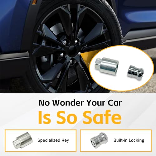 Image of Wheel Lock Lug Nut Set Fit for Honda CR-V 2007-2025 Civic 2016 Accord 2008-2012 Alloy Wheel Lock 4Pcs Replace# 08W42-SCV-101,08W42-SCV-102,08W42-SCV-100, PREO-CV3-066, PREO-HRV-045, PREO-INS-055
