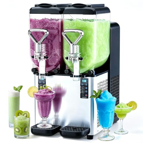 Image of Commercial Slushie Machine, 8L x 2 Dual Tank Margarita Machine