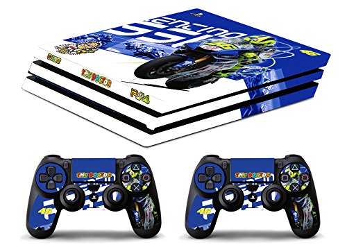 Skin Compatibilité pour PS4 Pro - Valentino Rossi - Limited Edition Decal étuis de Protection pour faceplates Bundle Cover
