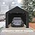 Kecreque Carport 10x20 Heavy Duty Portable Garage w/Removable Sidewalls & Roll-Up Door Car Canopy Party Tents Waterproof UV Resistant All Weather Car Port for Trucks,Boats (Black)