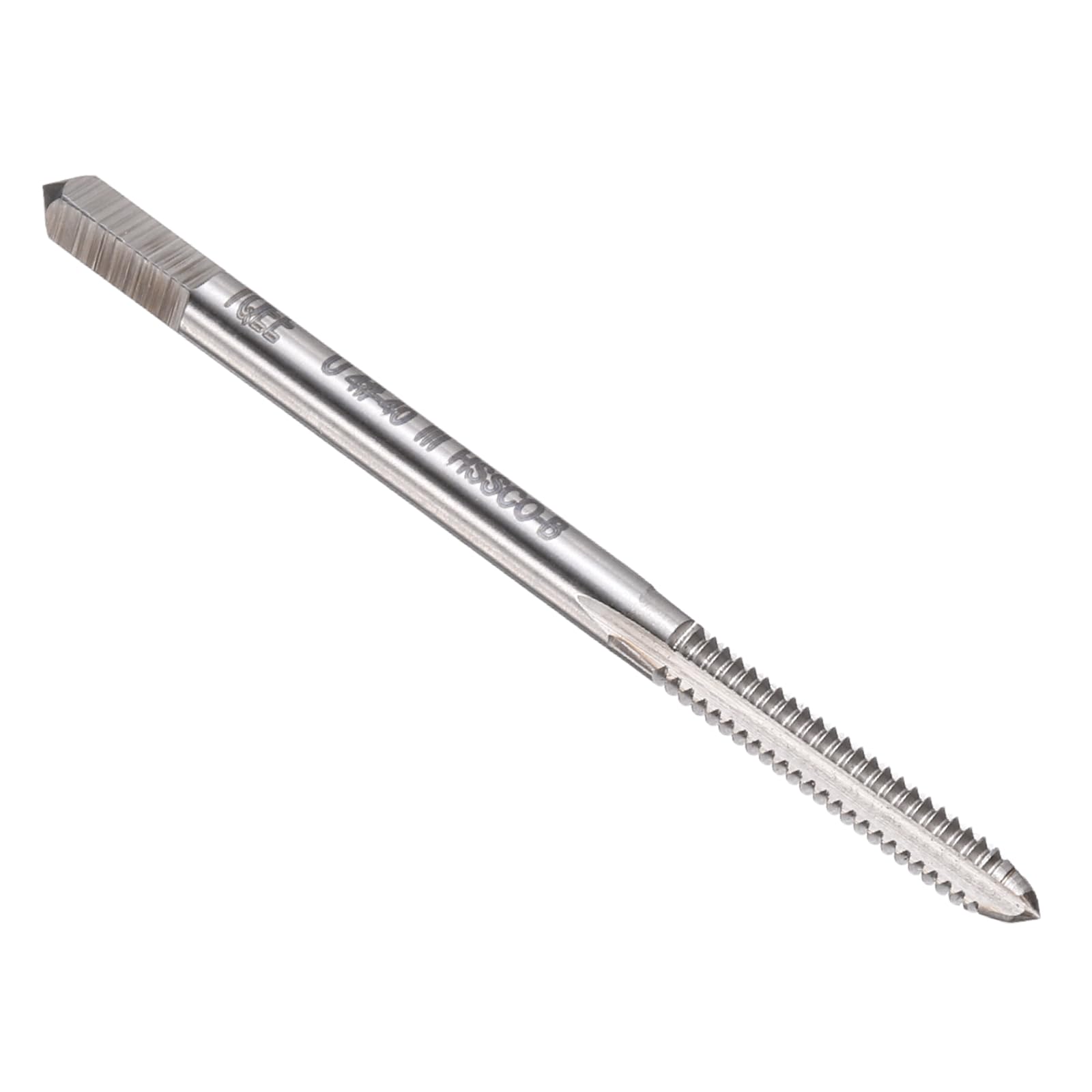 sourcing map Hand Bottom Tap #4-40 UNC 2B Thread Bottoming Style Threading Taps High Speed Steel HSS6542 Straight Flutes Screw Tapping Tool