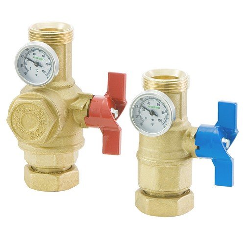 Uponor Manifold Supply and Return Ball Valves with Filter and