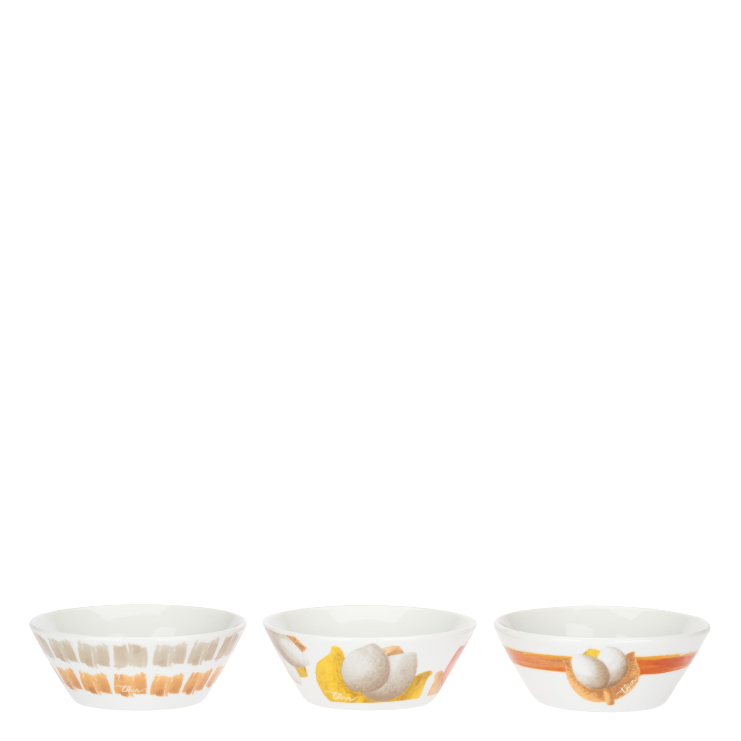 THUN - Set 3 ciotole con piatto, Collezione TulipaniD13,2x5H / D31,5