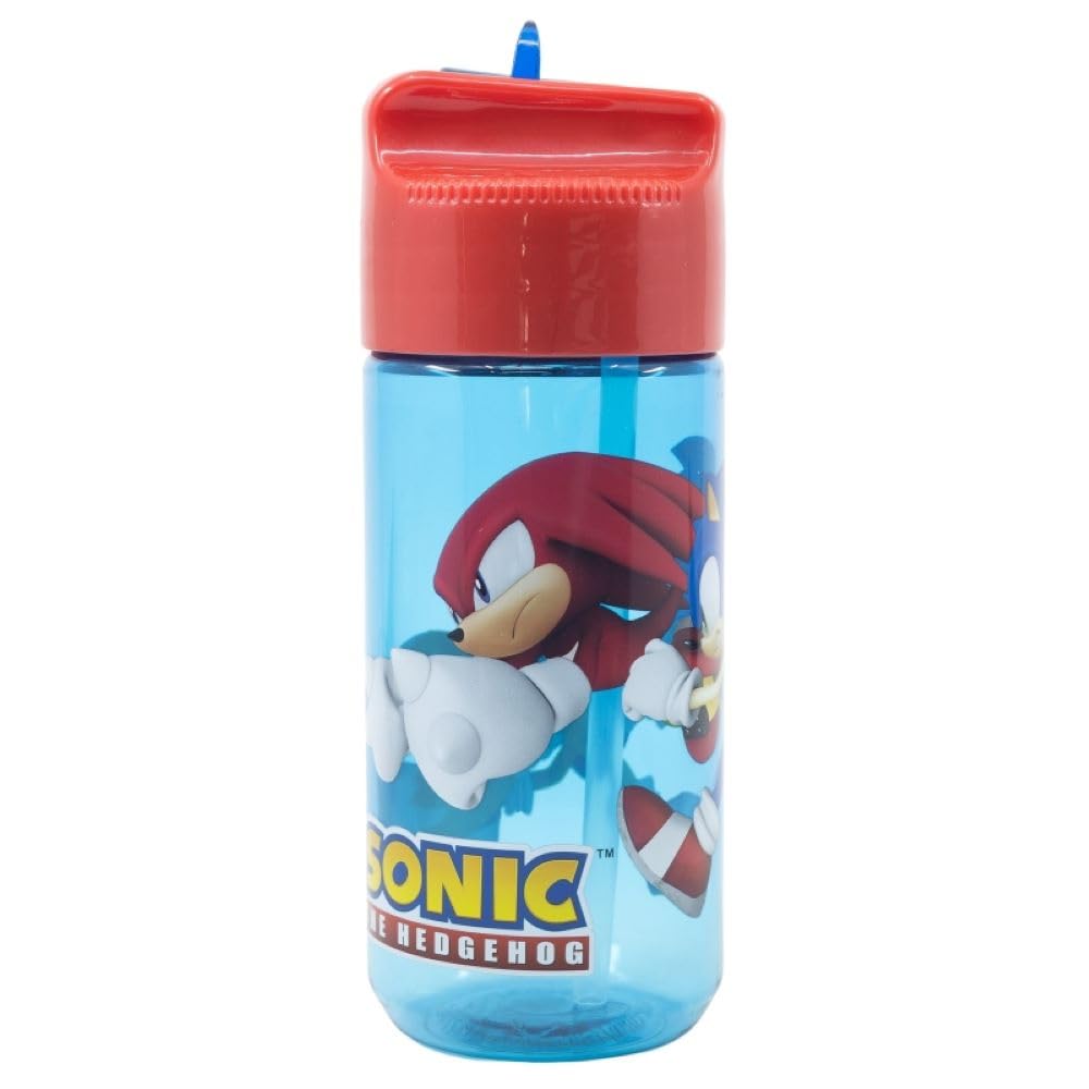 Om Supplies Sonic Characters Childrens Tritan Reusable Drinking Bottle 430Ml - Holiday, Back To School Lunch Kids Bpa Free Plastic (Sonic)