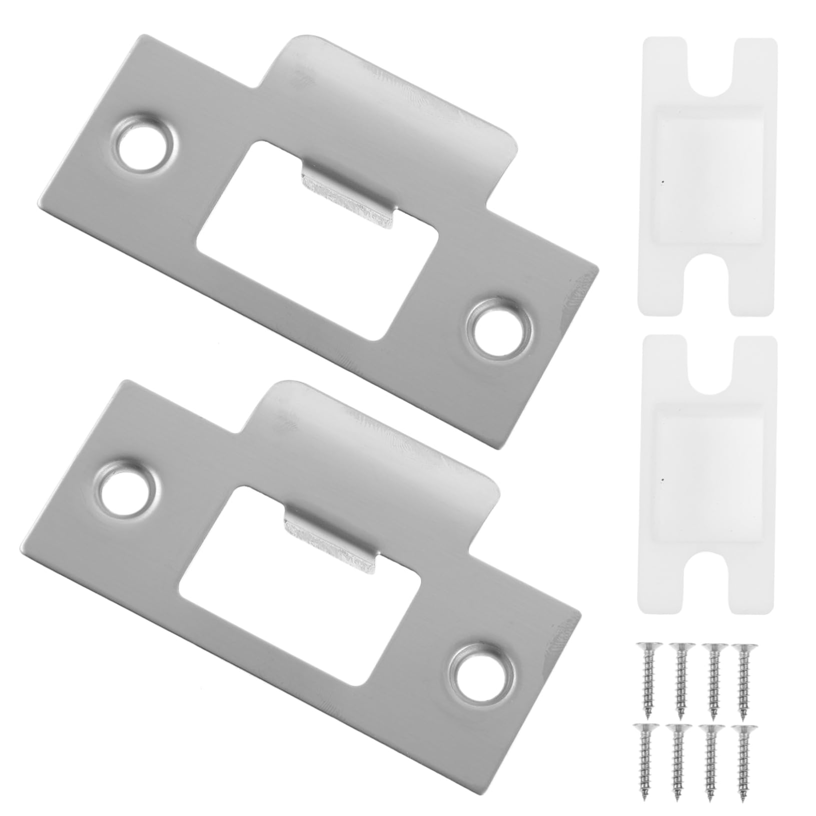 WOONEKY Exterior Door Plates Stainless Steel Door Plate Covers Latch Locks Reinforcement Kit