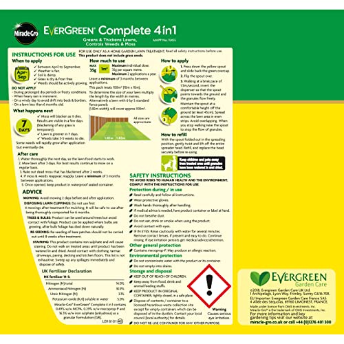 EverGreen Miracle-Gro, Semi per Prato Complete 4 in 1