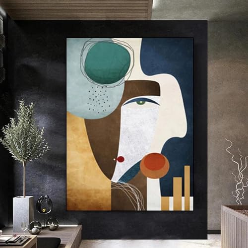 Affiches murales peintures murales KEBIA femme abstraite géométrique salon chambre 35x50cm