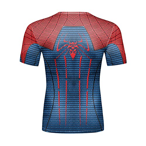 Men's Compression Shirt Skinny Soft Short Sleeve 3D Print Fitness Sports Shirt Gym T-Shirt2