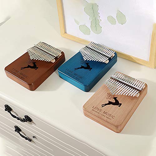 Kalimba de 17 Teclas, Instrumento Musical Portátil, Madeira - Loijon