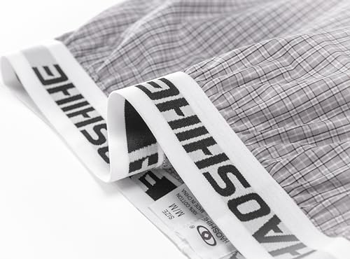 Men's woven boxer shorts 100% cotton with exposed waistband loose fit3