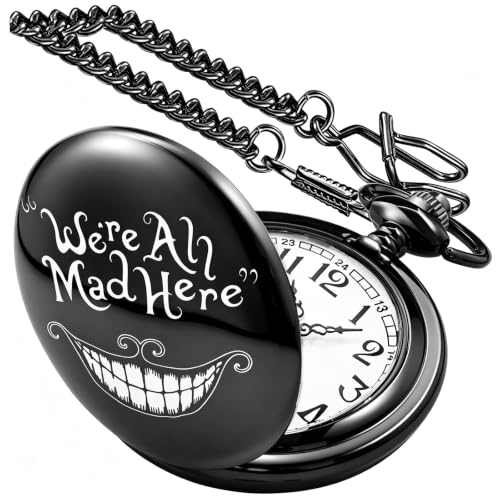 Image of Smooth Pocket Watch Alloy Steel Quartz Roman /Arabic Numerals with 37cm Chain for Father's Day Xmas Best Gifts