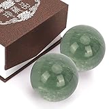 Baoding Green Jade Balls Tool for Hand, Shoulders, Neck, Back, Foot Deep Tissue, Muscle Knots, Yoga and Myofascial Release