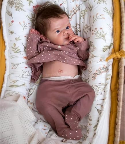 Bambole che sembrano vere: Questa bambola in silicone vene e capillari sul viso e sul corpo, come un bambino vero, le sue mani e i suoi piedi sono flessibili