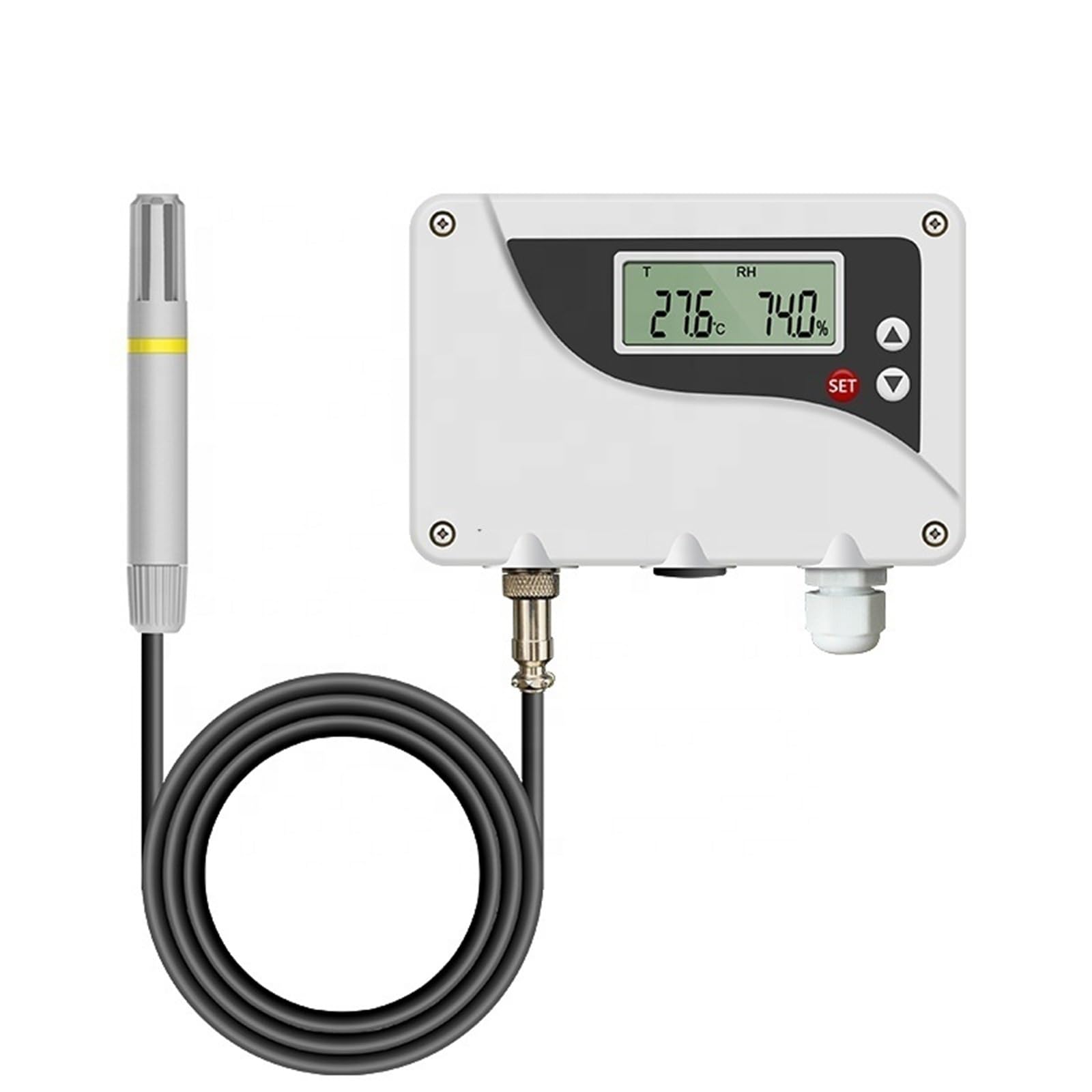 Industrielles C/F-Display, IP65, und wasserdicht, digitaler Ferntemperatur- und Luftfeuchtigkeitssensor mit 4–20 mA/RS485