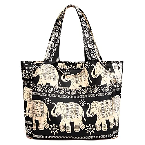 Sac à main imprimé tendance, grand sac à main pour femme, sac à main brodé (B)