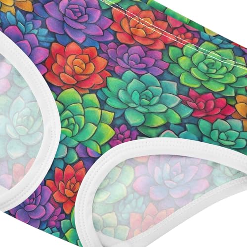Joisal Cotton Girls Underwear Toddler Colorful Succulent Plants Panties Little Girl Cartoon Briefs Girls Undies 2t4