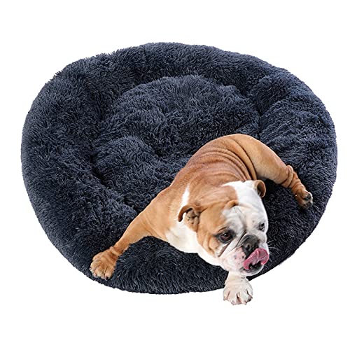 JINGSHUBO Cama para perros, de felpa, de felpa, cojín para perros, cesta lavable para mascotas, cama redonda Cover