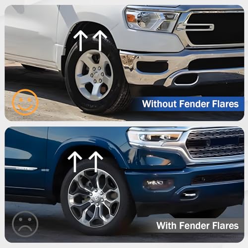 Image of Mud Flaps Mud Guards Replacement for 2021-2024 Dodge Ram 1500 (Without OEM Fender) Mudflaps Mud Splash Guards Front and Rear No Drilling Required 4PCS