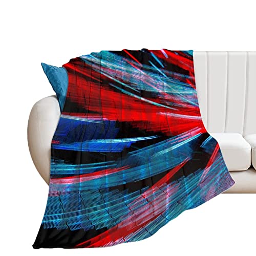 Couverture Belles Lignes Rouges Couverture Doux Et Confortable Couverture Polaire Impression pour Garçons Et Filles 130x150cm