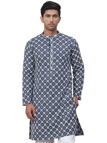 Image of Jompers Rayon Embroidered & Sequins Regular Fit Kurtas for Men.