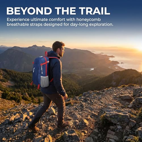 Mochila Plegable Ultraligera para Senderismo y Viaje Azul miniatura 5