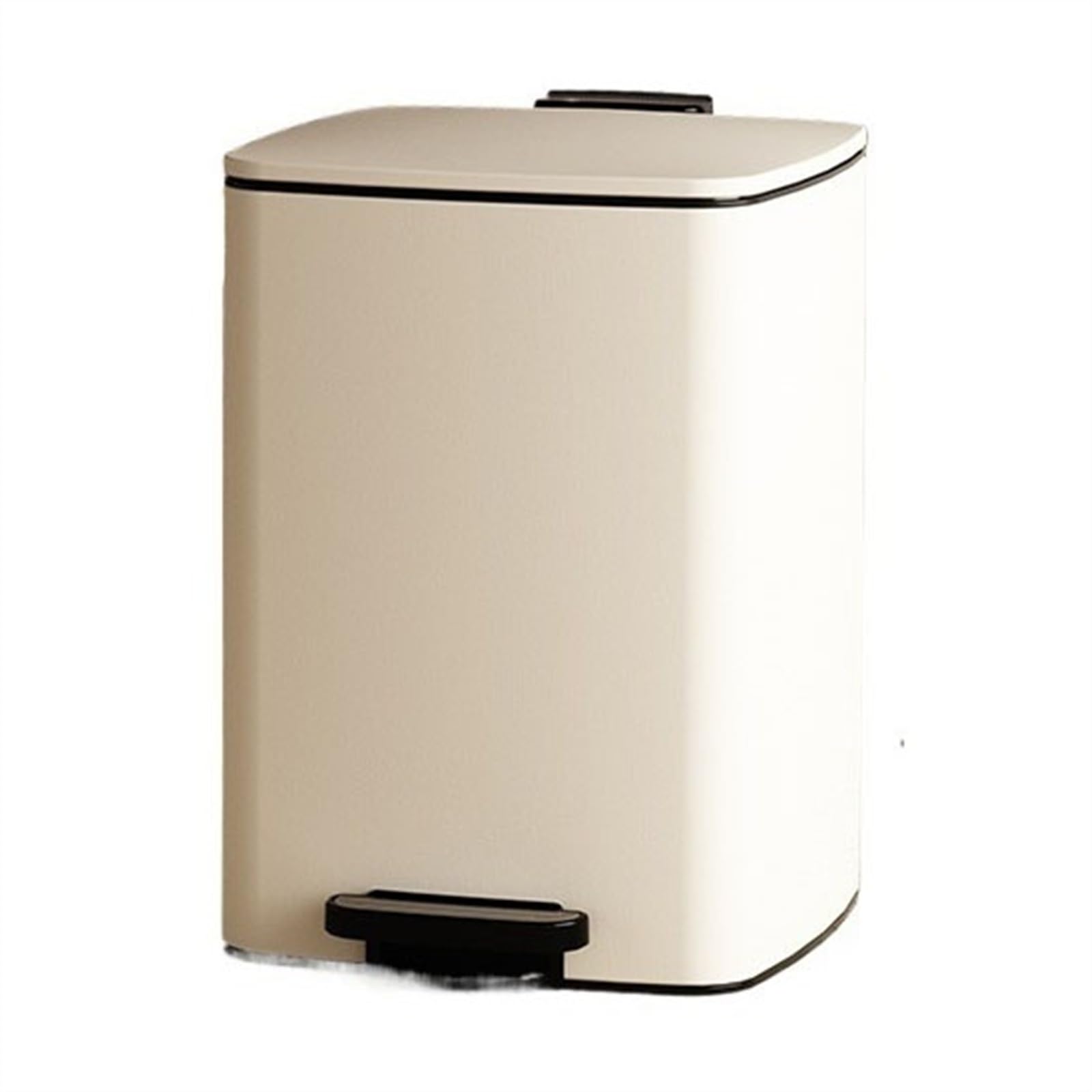 Cestino Pattumiera A Mani Libere con Gradino E Secchio Interno bidoni della Spazzatura da Cucina(Cream White,7L)