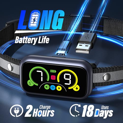 Bark-Collar-Dog-Bark-Collar-for-Large-Medium-Small-Dogs-Smart-Barking-Collar-Effective-Anti-Bark-Collars-for-Dogs-Automatic-Bark-Collar-with-Adjustable-Beep-Vibration-Shock-Modes-7-Sensitivity