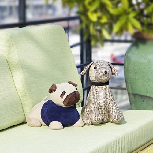 Animal Interior Door Stopper Doorstops Book Stopper Wall Protectors Anti Collision Decorative Dog (Brown Plaid) #TOP2