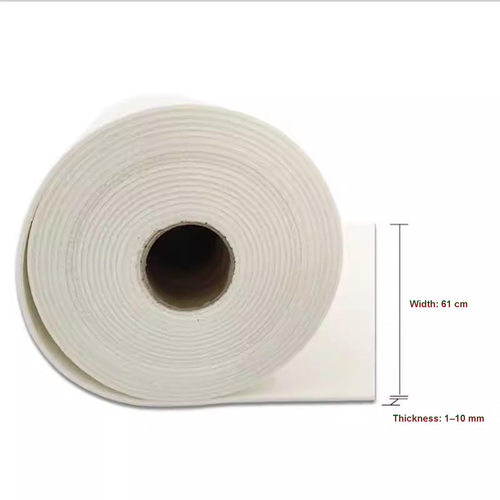 manta aislante de fibra cerámica Papel De Fibra Cerámica Blanco 0.61x1m 1-10mm Hornos Hornos Hornos Forjas Estufas Y Más(4MM)