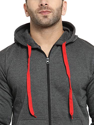 Image of Scott International Men's Solid Cotton Hoodies for Men, Trendy and Comfortable Sweatshirts for Men, Stylish Winter Wear with Hood and Pockets, Fashionable Hooded Sweatshirts