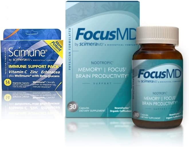 Scimera Focus and Immune Support Value Pack for Mental Clarity and Boosting Immunity