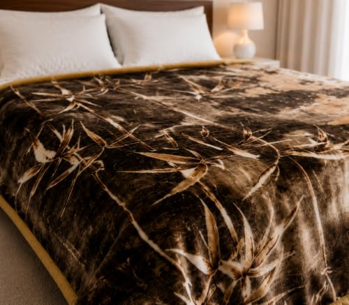 Image of Signature Exclusive Chanakya Supersoft Luxury Heavy Winter Double Ply Double Bed Mink Blanket - 4.5 kg | 100% Polyester | 2.10 m x 2.40 m | Royal Luxe Comfort for Extreme Cold (Desert Mosaic)