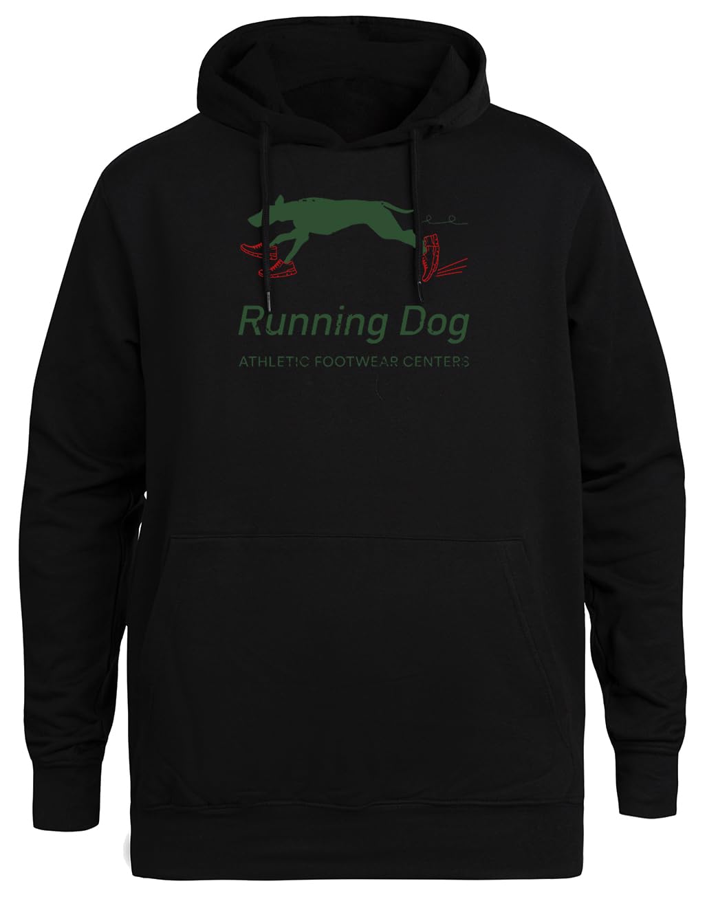 Running Dog Athletic Footwear Centers © 1983 Felpa Con Cappuccio Nera Unisex Giacca Con Cappuccio Ecologica