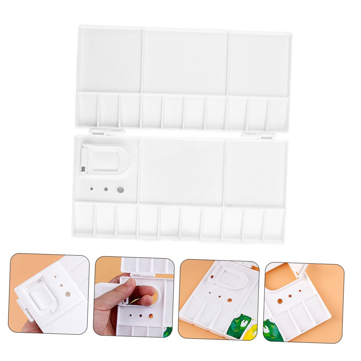 SHINEOFI 10pièces Palette De Mélange De Couleurs De Boîtes Vides pour Peinture Et Aquarelle Outil Portable pour Artistes Et Étudiants