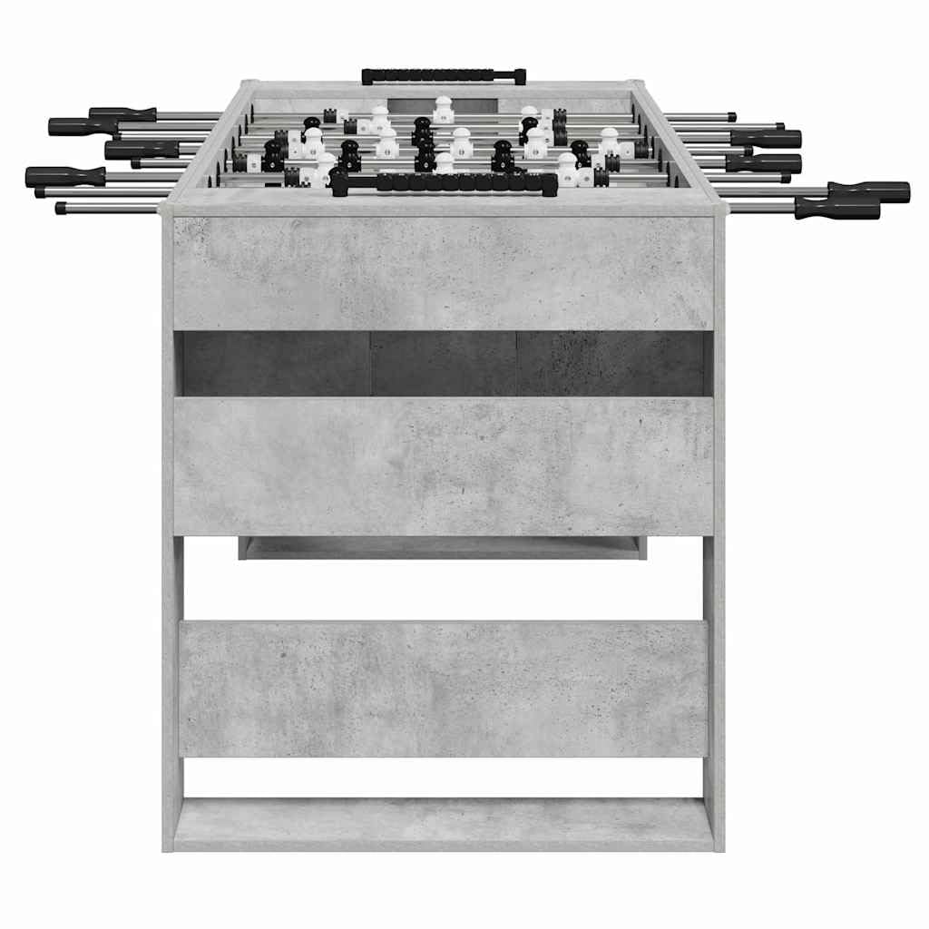 vidaXL Table de Foosball Gris Béton 146,5 x 74 x 85 cm, Table de Baby-Foot rectangulaire Moderne, idéale pour Vos soirées en Famille, résistante et Parfaite pour s'amuser à l'intérieur