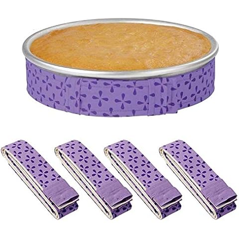 4-Piece Bake Even Strip,Cake Pan Dampen Strips,Super Absorbent Thick Cotton,Cake Strips for Baking,Cake Pan Strips Cover