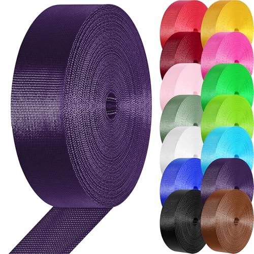 Image of Nylon Webbing 1 inch 1.5 inch Nylon Strap Webbing Straps, 3.3 10 25 50 Yards Webbing Strapping for Bags /Lawn Chair /Climbing Outdoors Crafting DIY Gear Repair