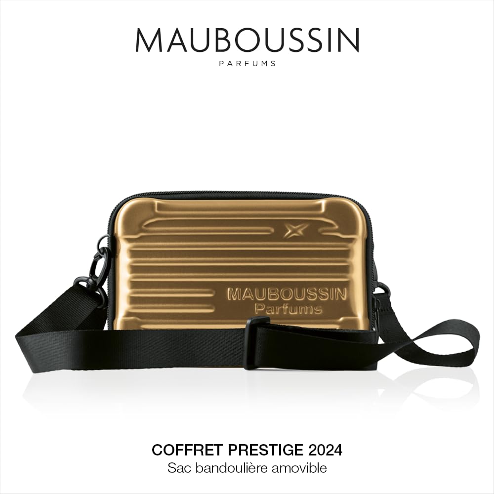 Mauboussin - Coffret Prestige Star : Eau de Parfum 90ml, Lait Corps 75ml, Travel Spray 20ml & Sac Bandoulière