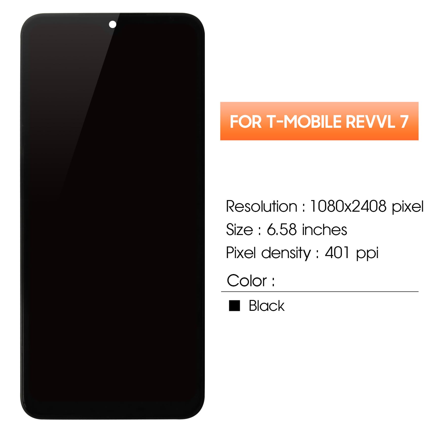 Amazon.com: for T-Mobile Revvl 7 Screen Replacement for T-Mobile
