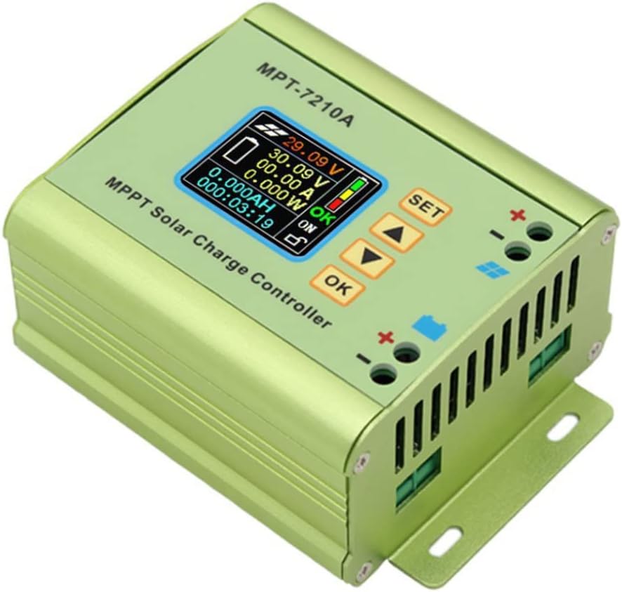 MPPT Solar Controller MPT-7210A LCD Display 24V 36V 48V 60V 72V 10A Adjustable for Lithium Battery 1PCS